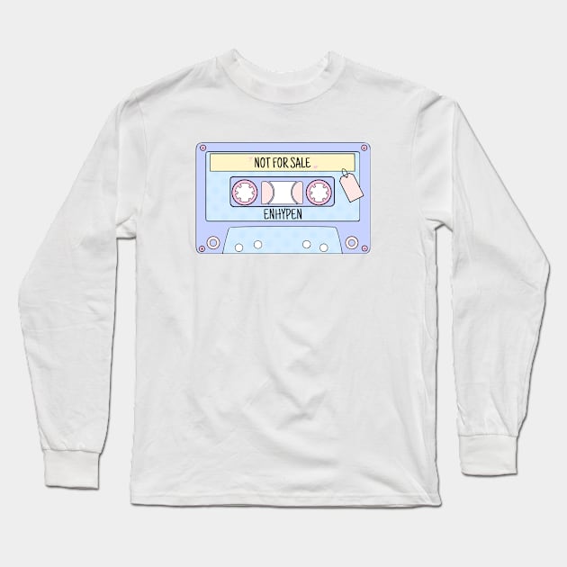 ENHYPEN Not For Sale Cassette Mixed Tape Long Sleeve T-Shirt by Orchyd